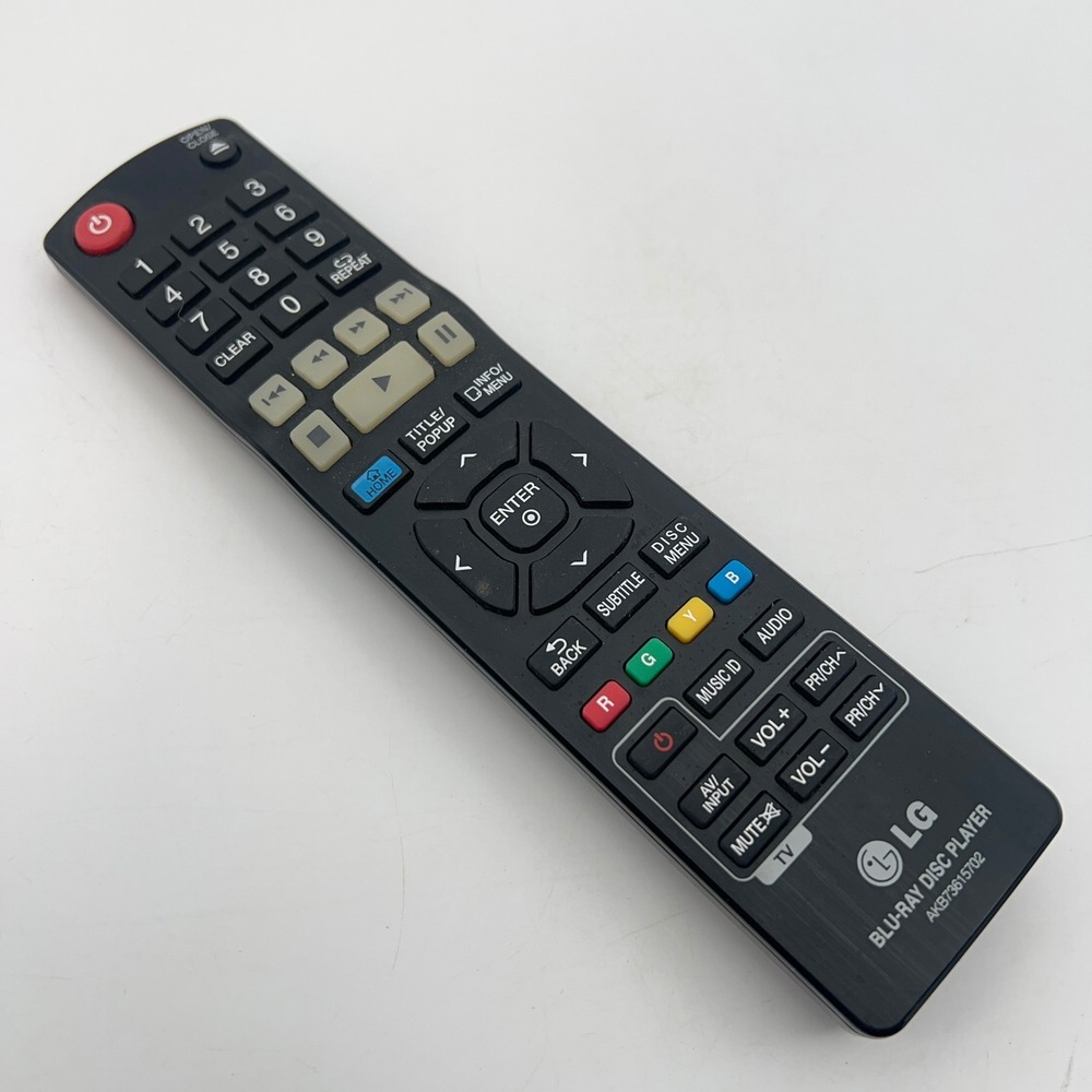 LG AKB73615702 Blu-ray Disc Player Remote Control Black Replacement